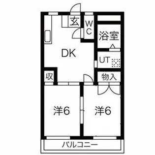 パインリーフ長森本町【2階】の間取り