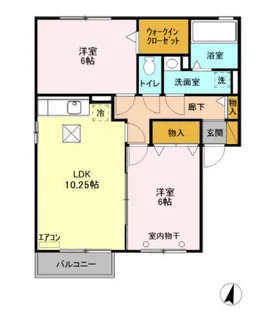 エスペランサA【1階】の間取り