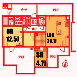 パークホームズ横濱松ヶ丘【1階】の間取り