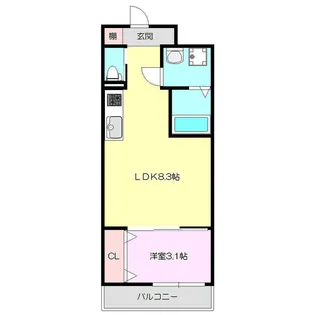 大阪府豊中市三国1【マンション】の間取り