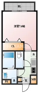 エヴァーグリーンWEST【3階】の間取り