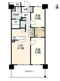 アンビエンテ経堂【5階】の間取り