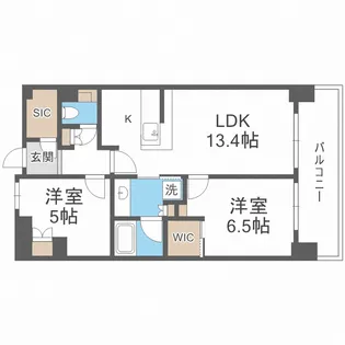ザ・パークハビオ天満橋【14階】の間取り