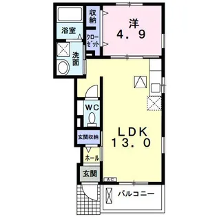 パルム・リジェール【1階】の間取り