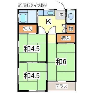 コーポ大向【1階】の間取り
