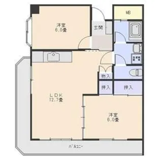 グリーンプラザ【5階】の間取り