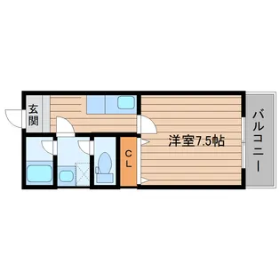 ヴュー双葉ヶ丘【1階】の間取り