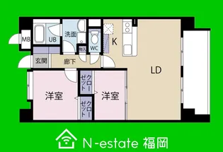 福岡県福岡市西区姪浜駅南2【マンション】の間取り