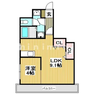 ブリスポート新屋敷【3階】の間取り
