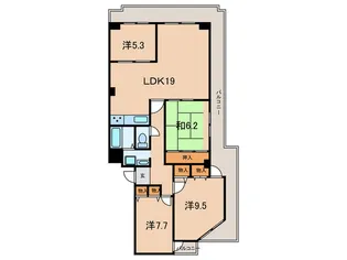 マインハイム甲子園I【4階】の間取り
