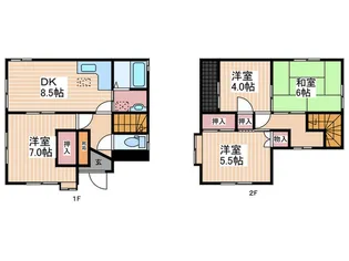 広島県広島市安芸区矢野東2【一戸建】の間取り