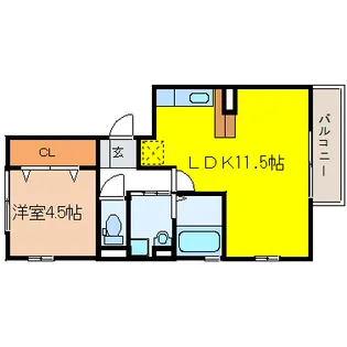 ロータス越路【3階】の間取り