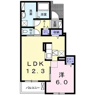 ベル・コリーヌD【1階】の間取り