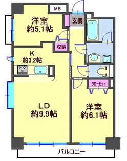 グランヴェール南馬込【4階】の間取り