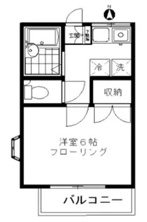 第6松屋コーポ【2階】の間取り