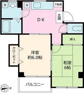 サンテラス荒川【2階】の間取り