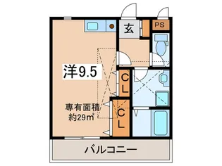 ユ-コ-ポC棟【2階】の間取り