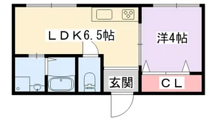 トモエハイツ5号館【2階】の間取り