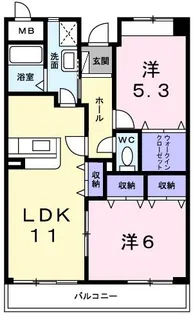 ブルックヴィラ【2階】の間取り