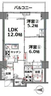シティコート目黒【4階】の間取り