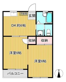 ブラウン・ベレー【2階】の間取り