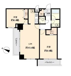 KDX定禅寺通レジデンス【9階】の間取り