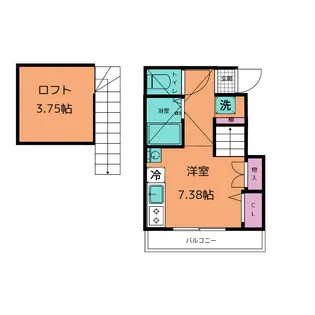Liberta芝下【2階】の間取り