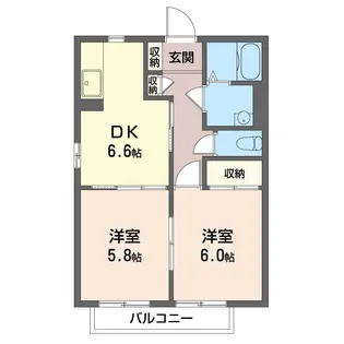 クレストコート峰栄【2階】の間取り