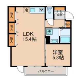 ダイキデュオ目黒【3階】の間取り