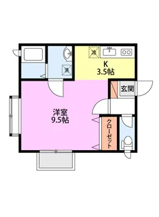 グリーンハイツあさひ【2階】の間取り