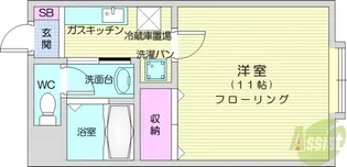ラボーテ栄【1階】の間取り
