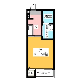 ハピネス八反【1階】の間取り