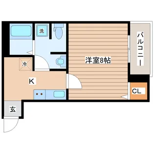 エルソルあすと長町【1階】の間取り