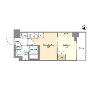 ベルファース駒沢三丁目【2階】の間取り