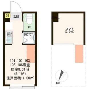 CLAY西荻【1階】の間取り