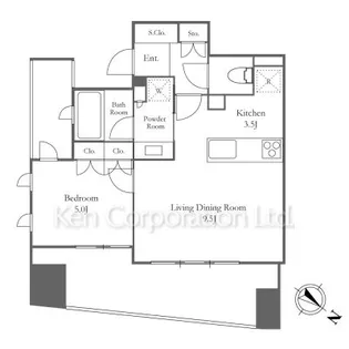 ローレルアイ恵比寿ピアース【4階】の間取り