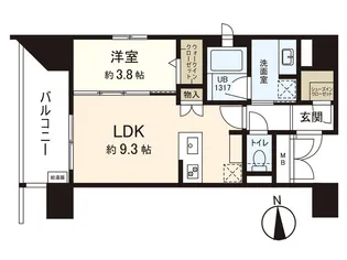 シーズンフラッツ仙台鉄砲町【6階】の間取り
