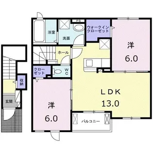 クレール・ファミリア咲【2階】の間取り