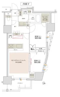デュオヒルズ千葉中央【14階】の間取り