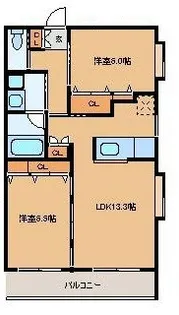 エクセレント室田【2階】の間取り