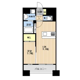 LIBTH旭橋II【6階】の間取り