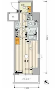 スカイコートルーベンス中目黒【9階】の間取り