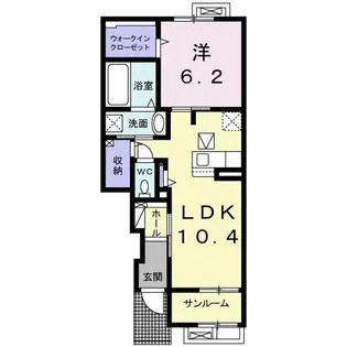 メゾン ド クレール【1階】の間取り