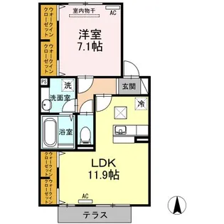 ラ・サクラ・サクラI/ラ・愛夏・ミミ ラ・サクラ・サクラI【1階】の間取り