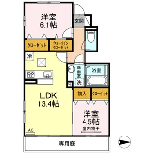 ルミエール(戸坂)【1階】の間取り