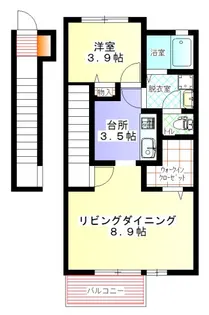 エルメゾン平井A棟【2階】の間取り