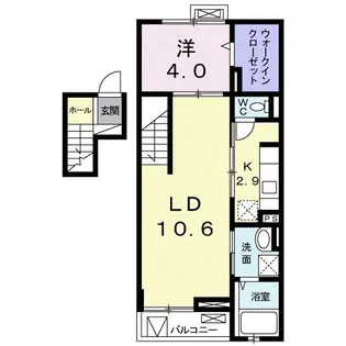 グリシーヌ【4階】の間取り