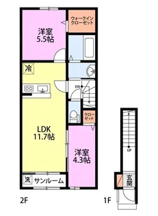 プレミア河渡 I【2階】の間取り