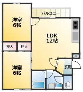 パティオ小松【1階】の間取り