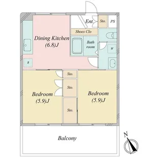 成瀬ステーションハイツIII【3階】の間取り